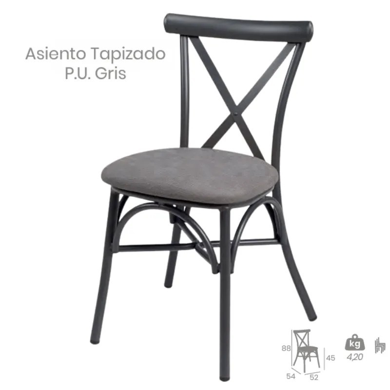 Silla Ático De Aluminio  | Mobiliario Hostelería
