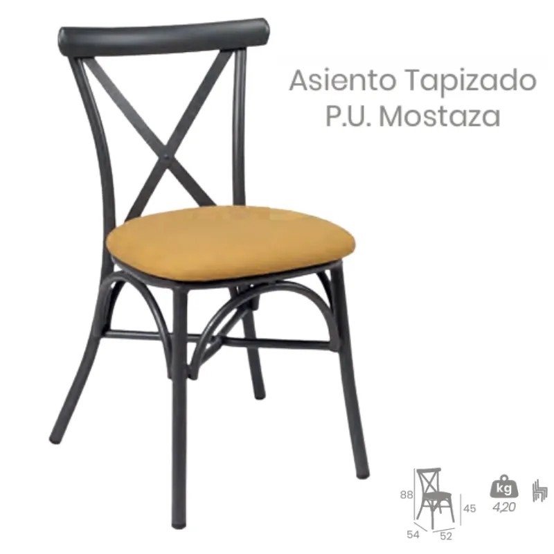 Silla Ático De Aluminio  | Mobiliario Hostelería
