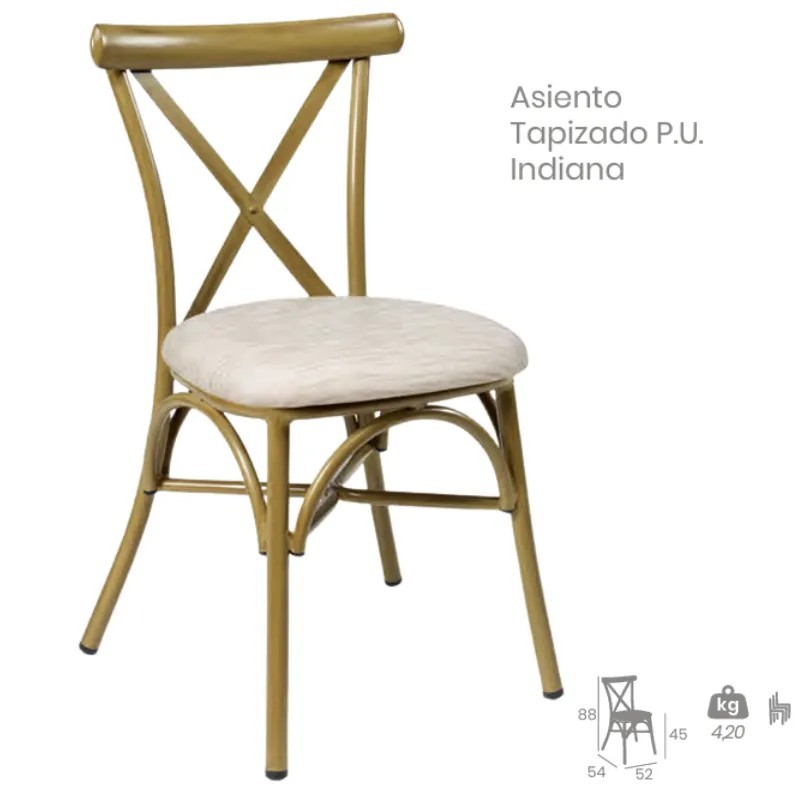 Silla Ático De Aluminio  | Mobiliario Hostelería