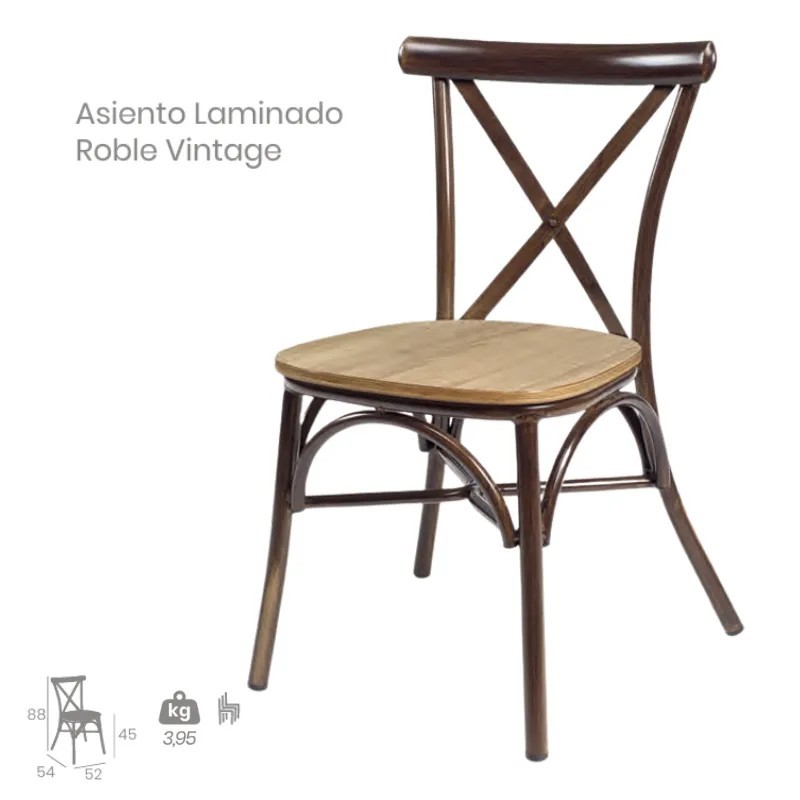 Silla Ático De Aluminio  | Mobiliario Hostelería