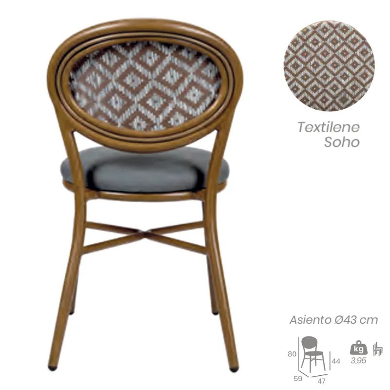 Silla Cracovia Textilene | Sillas Hostelería