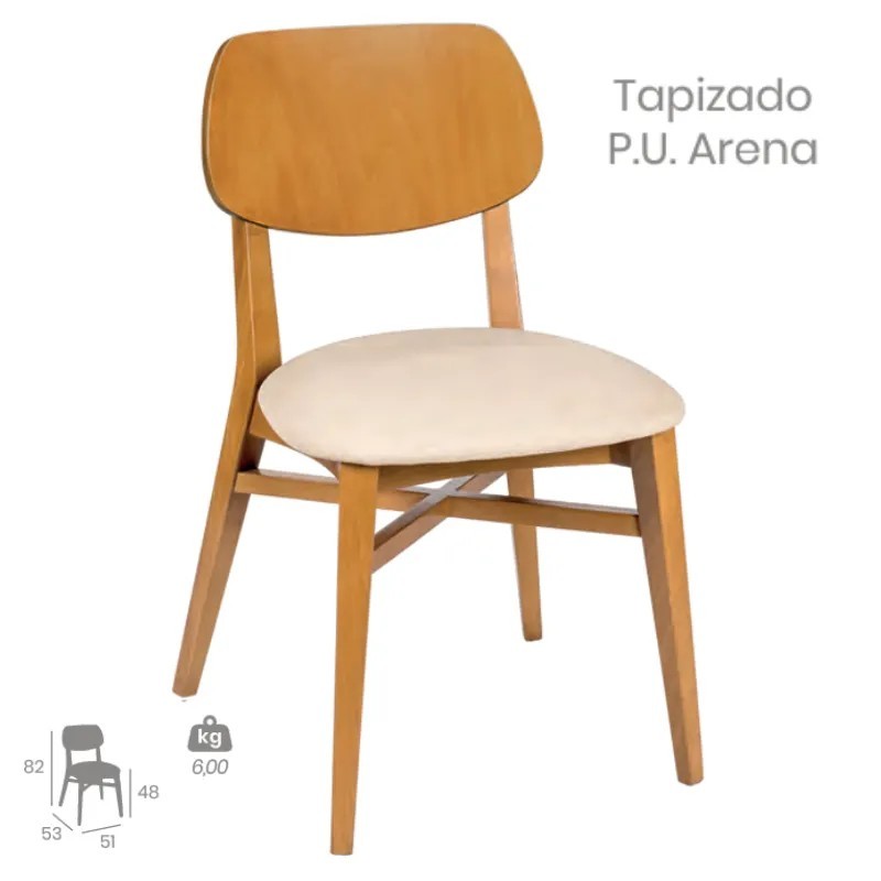 Silla Slovenia de Madera | Silla para Hostelería