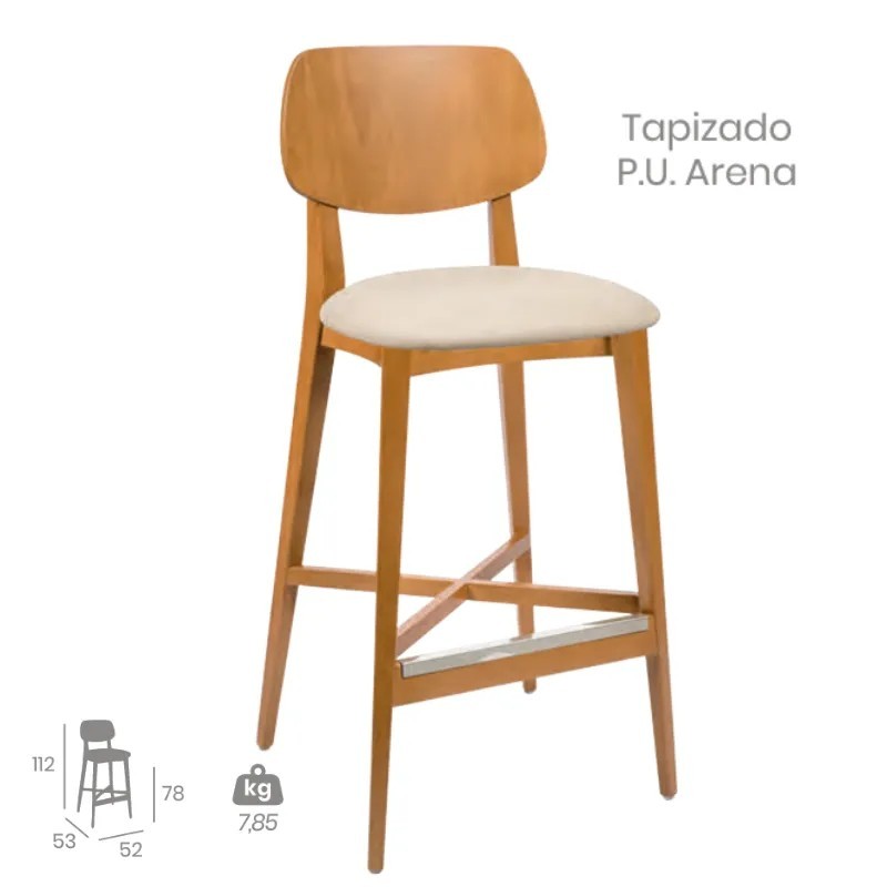 Taburete Slovenia de Madera | Taburete Hostelería