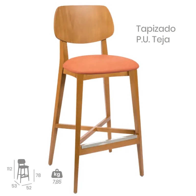 Taburete Slovenia de Madera | Taburete Hostelería