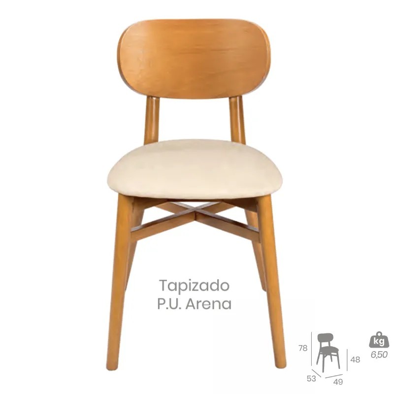 Silla Zagreb de Madera | Silla para Hostelería