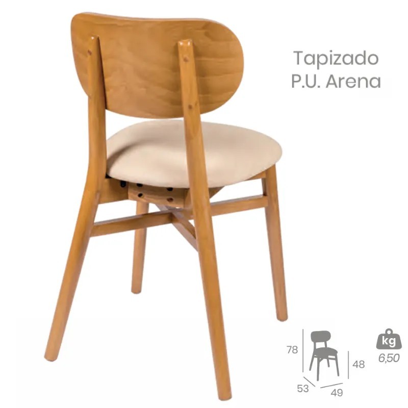 Silla Zagreb de Madera | Silla para Hostelería