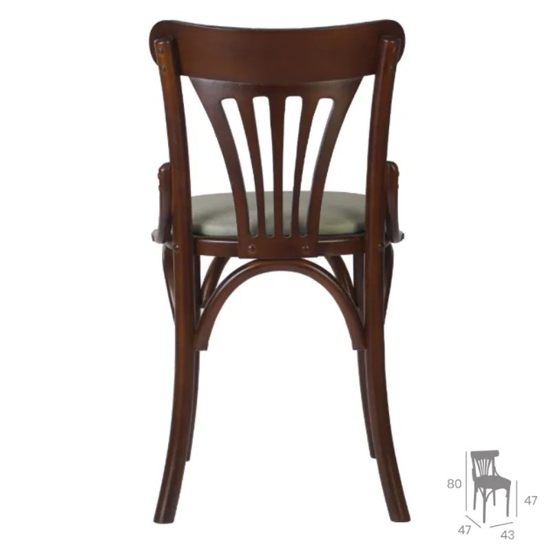 Silla Berlín Plus Tapizada | Silla de Madera Hostelería
