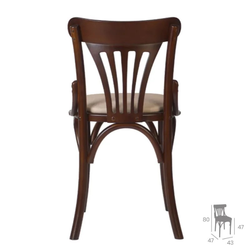 Silla Berlín Plus Tapizada | Silla de Madera Hostelería