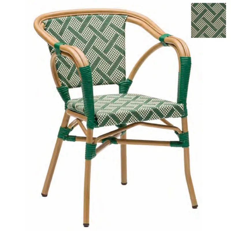 Sillón Elisseos Textilene Exterior | Sillón Bistró Apilable 2