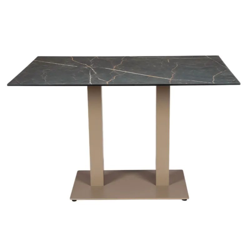 Mesa Múnich Rectangular| Base Doble Para Hostelería