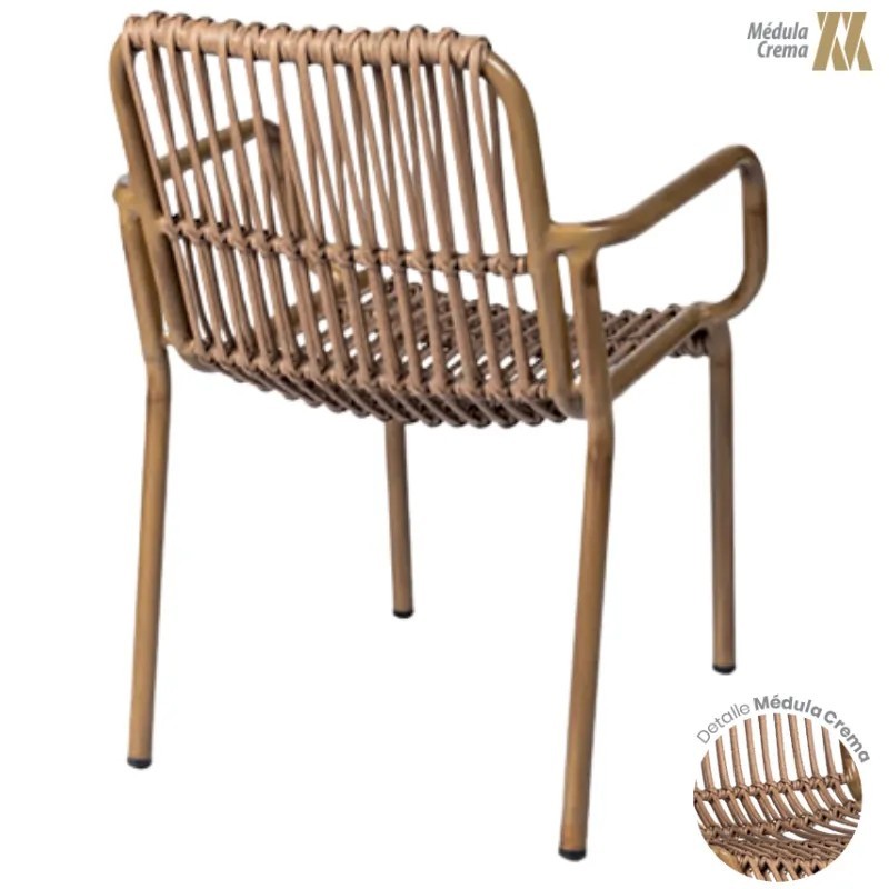 Sillón Brunch Exterior de Cuerda | Sillón Aluminio Moderno