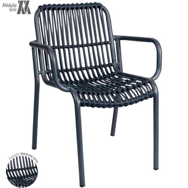 Sillón Brunch Exterior de Cuerda | Sillón Aluminio Moderno