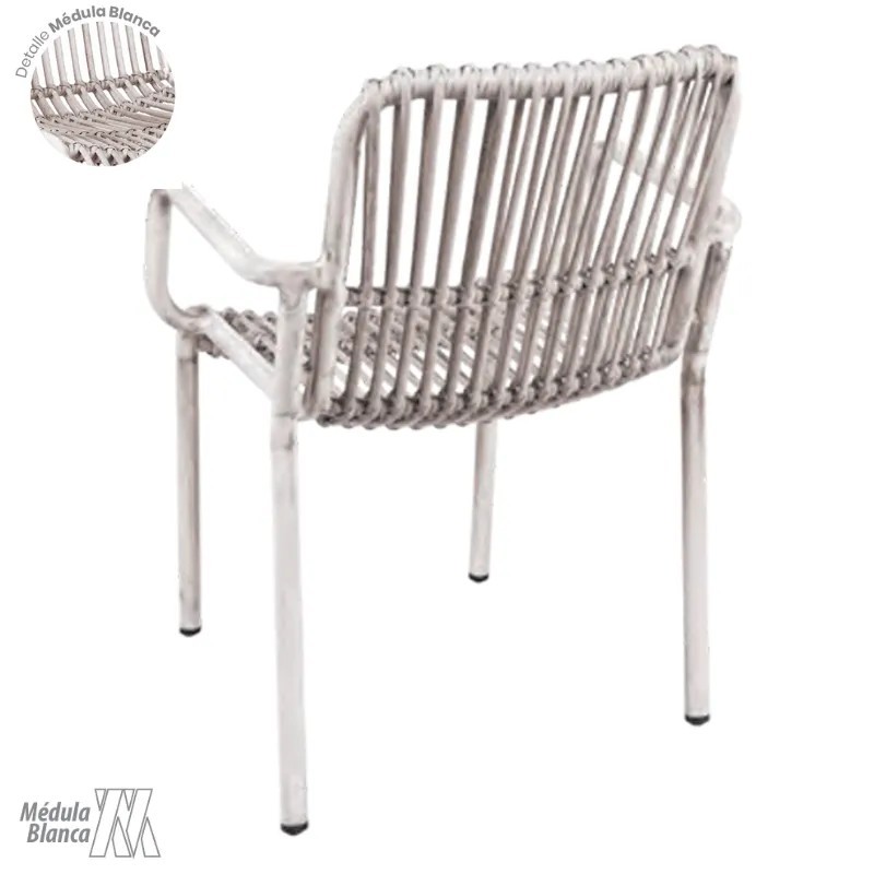 Sillón Brunch Exterior de Cuerda | Sillón Aluminio Moderno