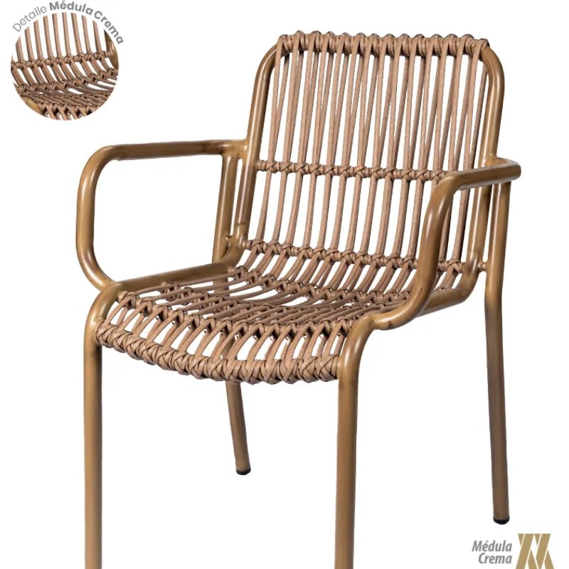 Sillón Brunch Exterior de Cuerda | Sillón Aluminio Moderno