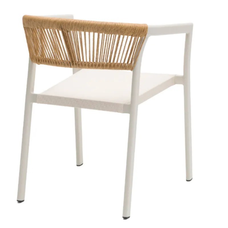 Sillón Seúl Exterior Apilable | Sillón Aluminio Textilene y Rope