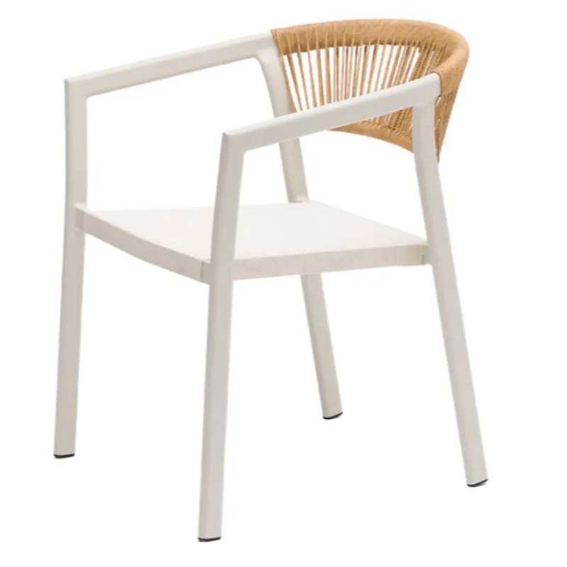 Sillón Seúl Exterior Apilable | Sillón Aluminio Textilene y Rope