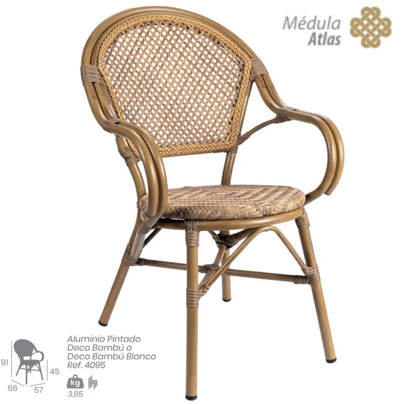Sillón Anna Médula Exterior | Sillón Bistró Aluminio