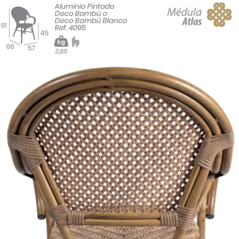 Sillón Anna Médula Exterior | Sillón Bistró Aluminio 2
