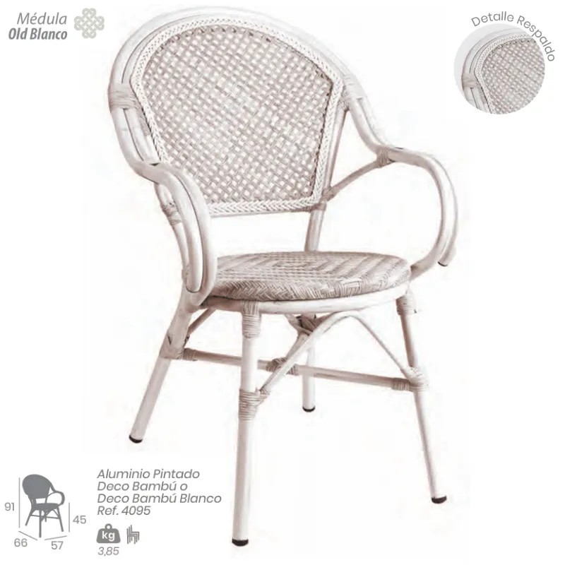 Sillón Anna Médula Exterior | Sillón Bistró Aluminio