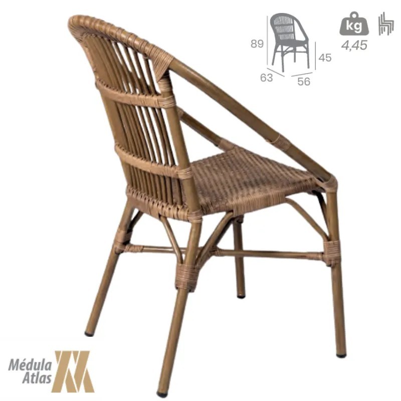 Sillón Barbados Médula Exterior | Sillón Bistró Aluminio