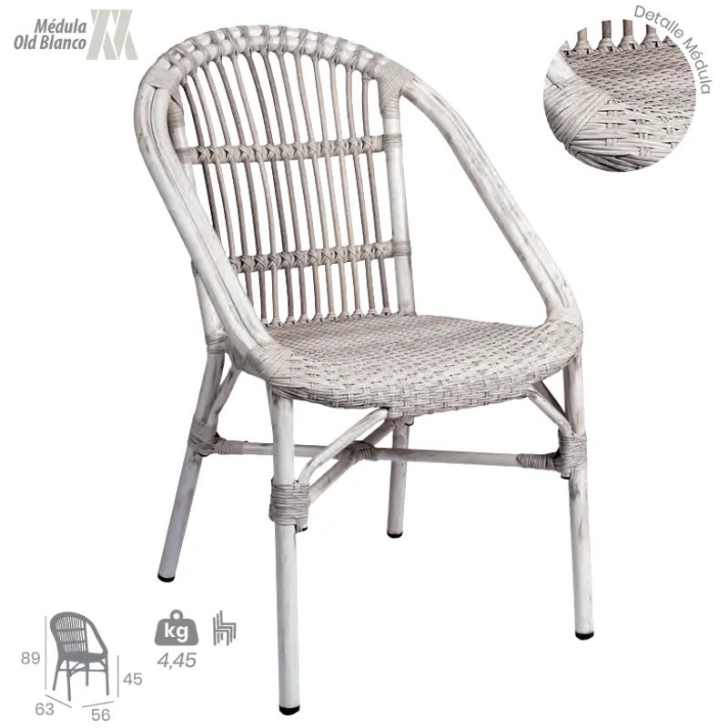 Sillón Barbados Médula Exterior | Sillón Bistró Aluminio