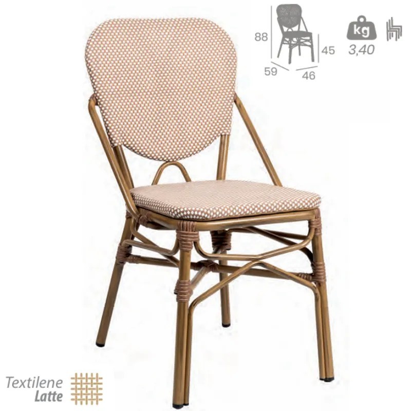 Silla Palais Médula Exterior | Silla Aluminio Hostelería 2