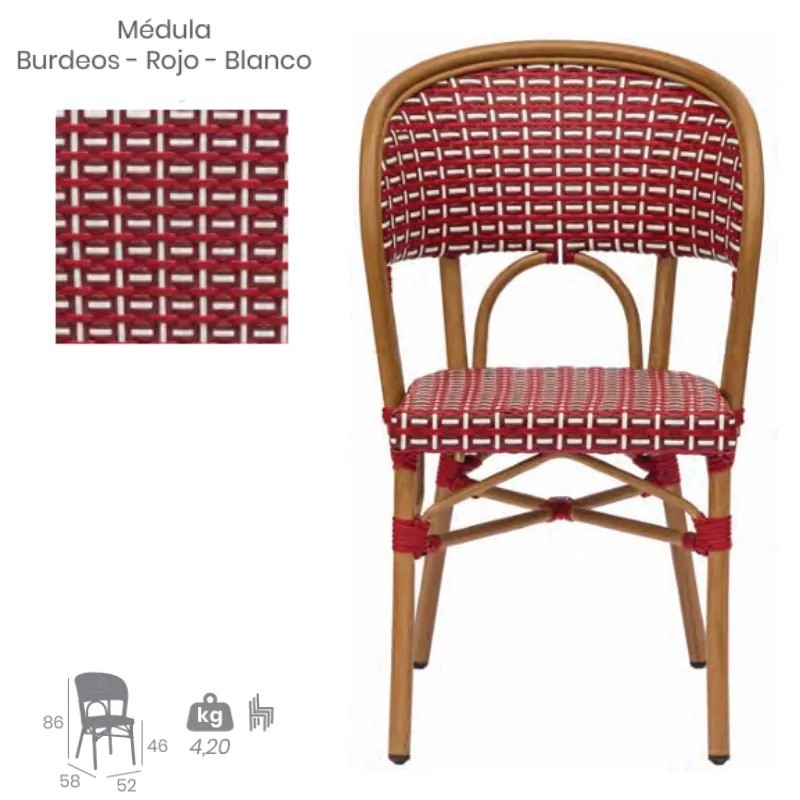 Silla Champagne Médula Exterior | Silla Aluminio Hostelería