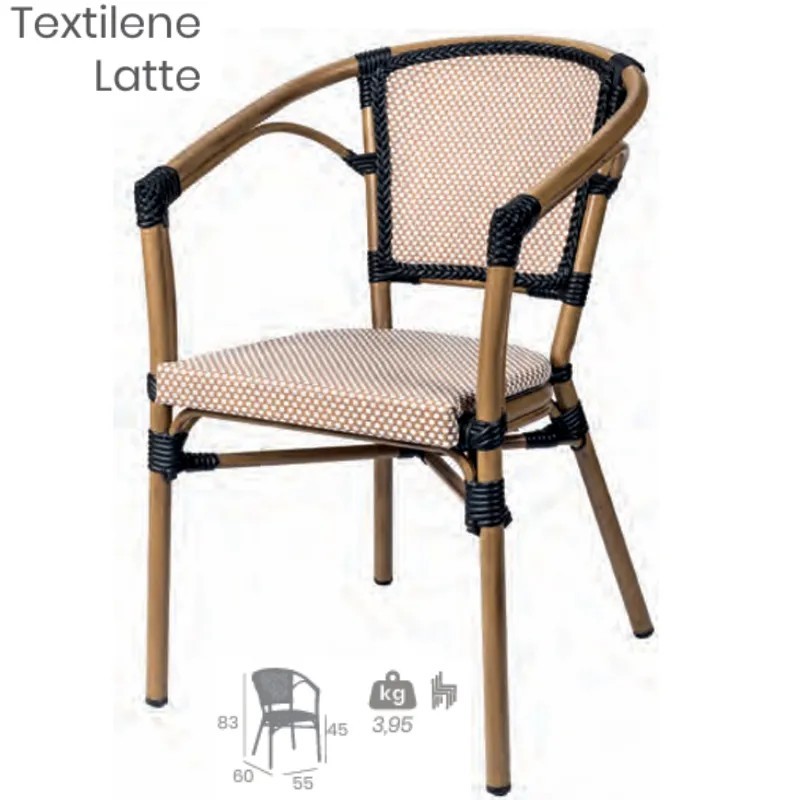 Sillón St. Tropez Textilene Exterior | Sillón Aluminio Hostelería