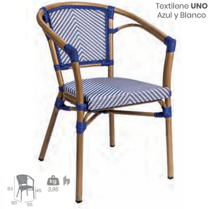 Sillón St. Tropez Textilene Exterior | Sillón Aluminio Hostelería