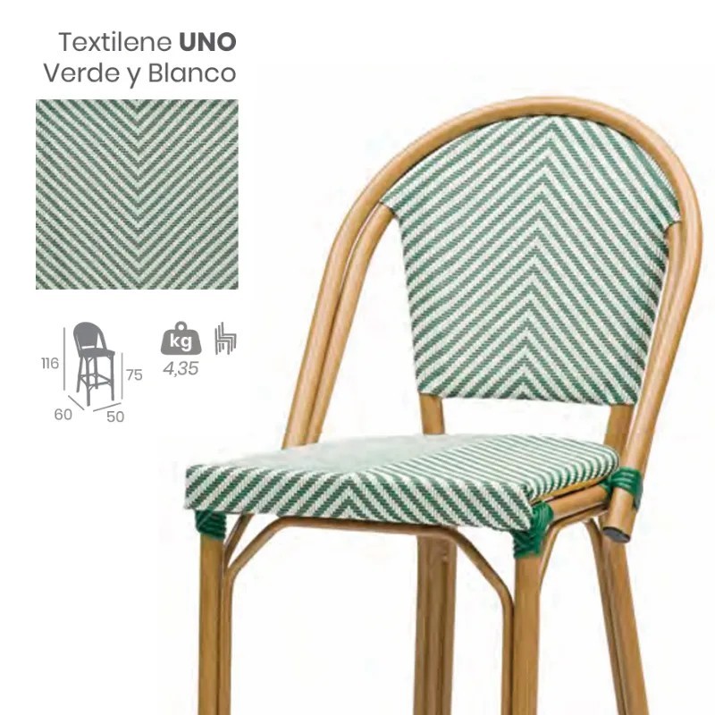 Taburete Tivoli Exterior | Taburete Hostelería Aluminio Resistente