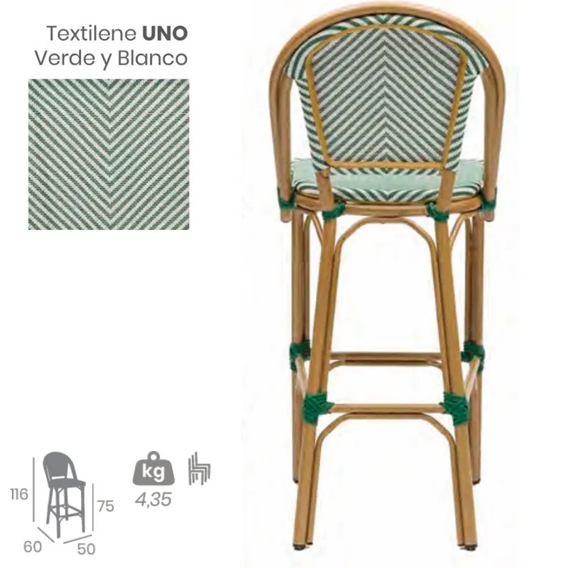 Taburete Tivoli Exterior | Taburete Hostelería Aluminio Resistente