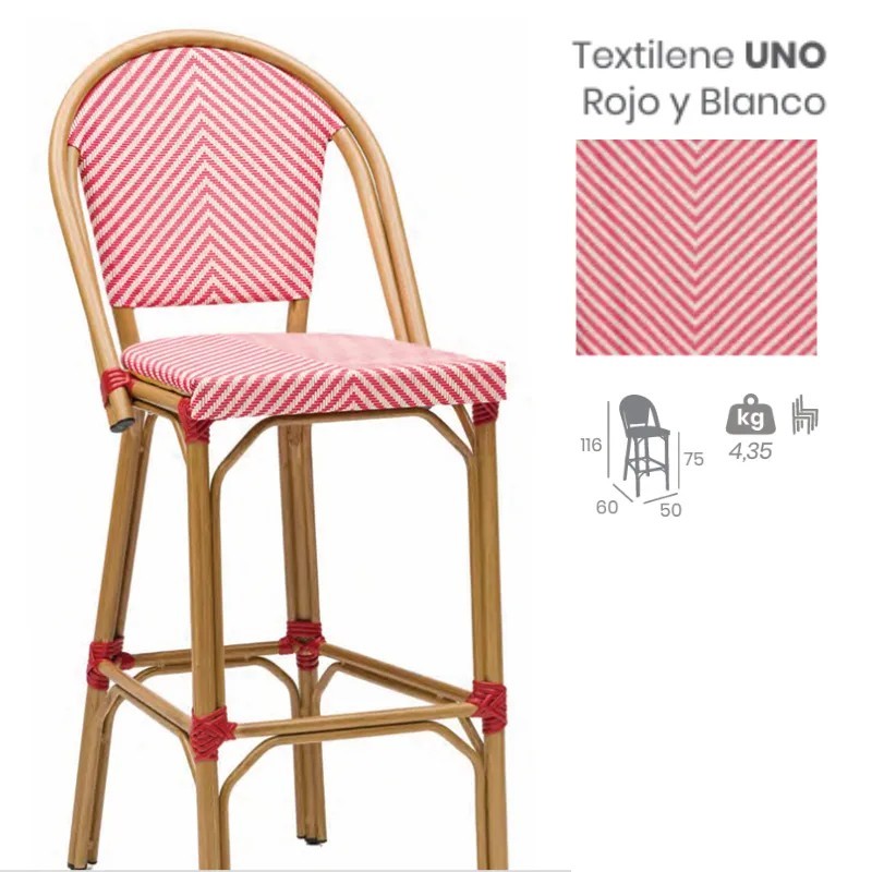 Taburete Tivoli Exterior | Taburete Hostelería Aluminio Resistente