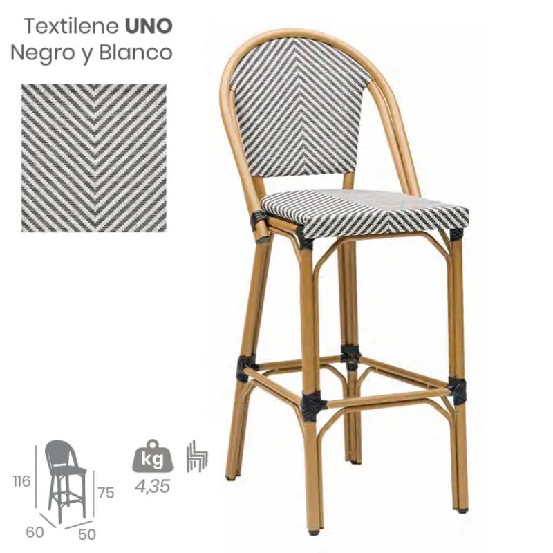 Taburete Tivoli Exterior | Taburete Hostelería Aluminio Resistente 2