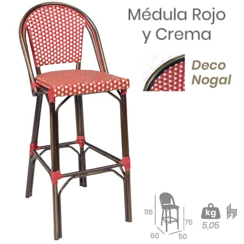 Taburete Tivoli Exterior | Taburete Hostelería Aluminio Resistente