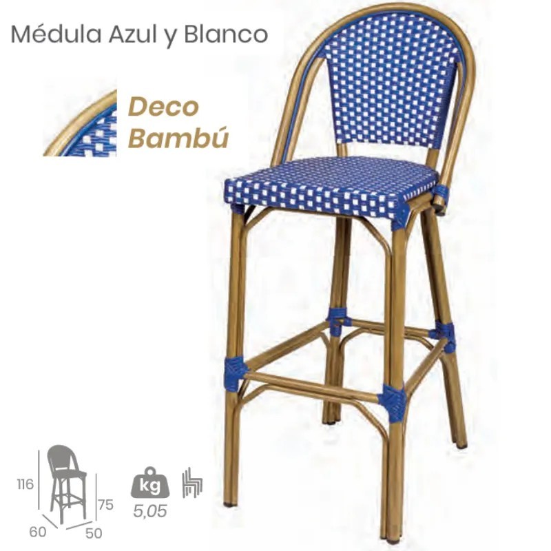 Taburete Tivoli Exterior | Taburete Hostelería Aluminio Resistente