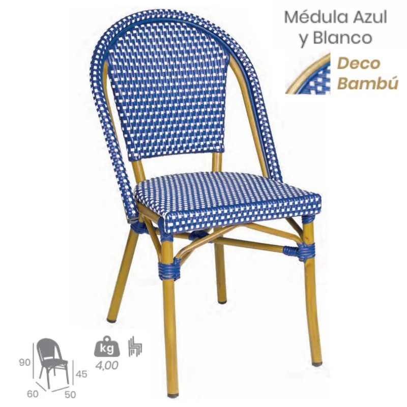 Silla Paris Médula Exterior | Silla Bistró Aluminio Hostelería