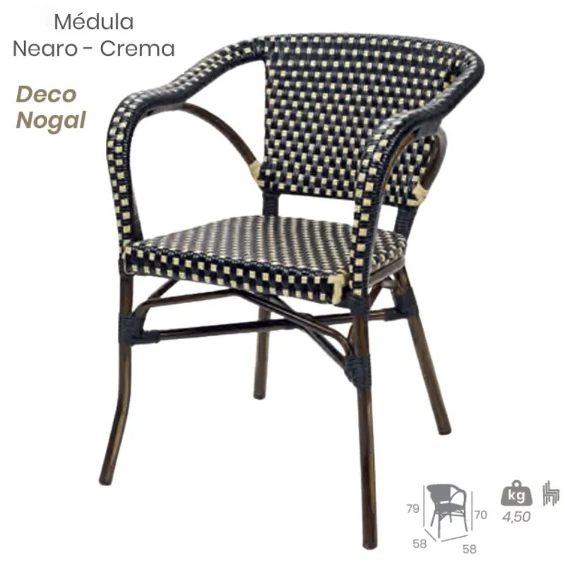 Sillón Paris Exterior | Sillón Bistró Hostelería Aluminio Médula