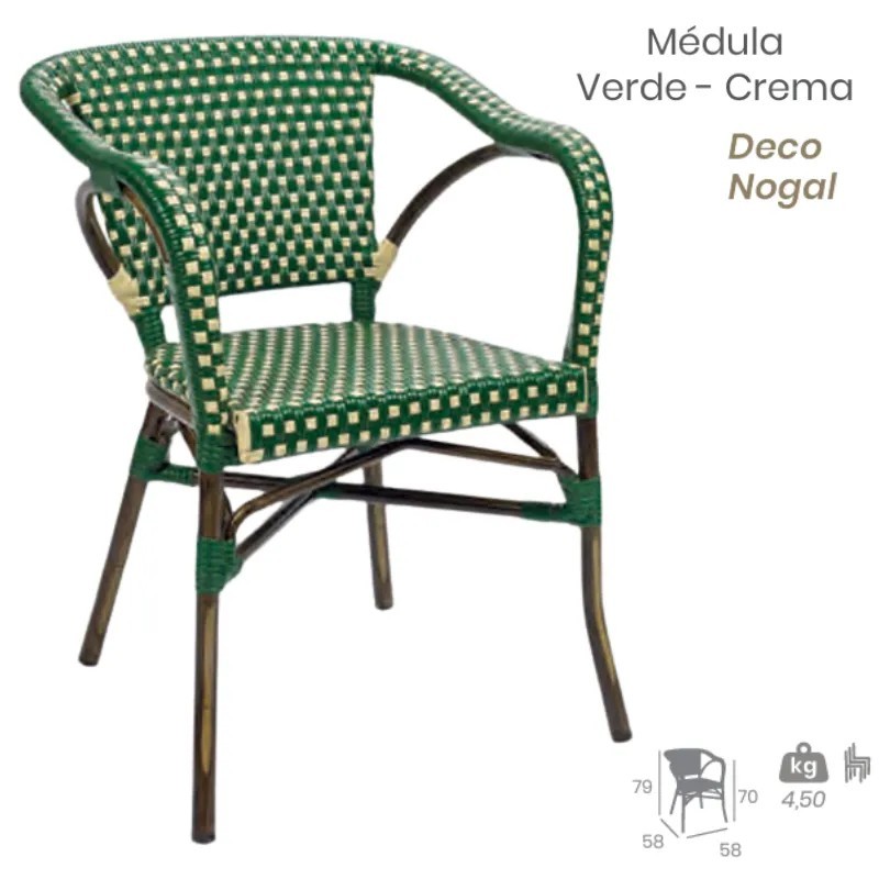 Sillón Paris Exterior | Sillón Bistró Hostelería Aluminio Médula