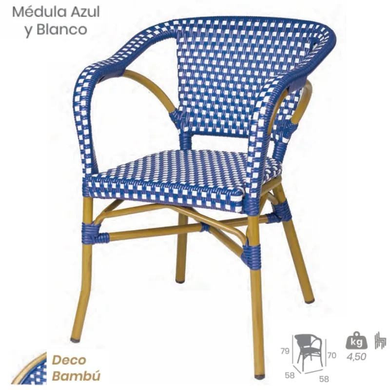 Sillón Paris Exterior | Sillón Bistró Hostelería Aluminio Médula 2