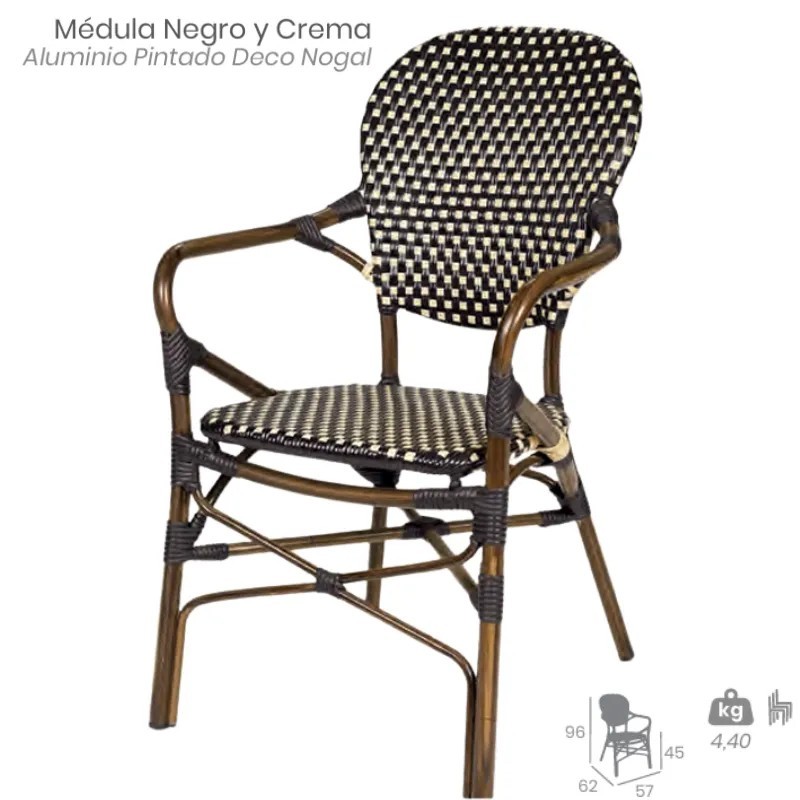 Sillón Orleans Exterior | Sillón Bistró con Brazos Hostelería