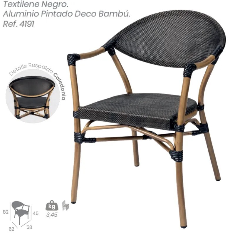 Sillón Caledonia Exterior Apilable | Sillón Hostelería Resistente