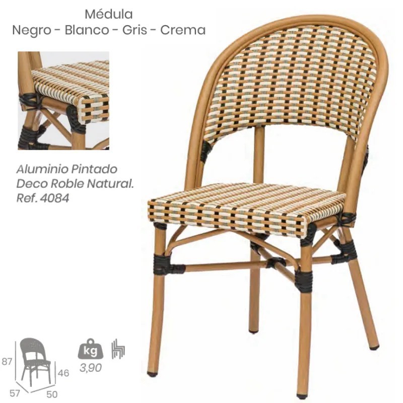 Silla Louvre Exterior Apilable | Silla Bistró de Médula Hostelería