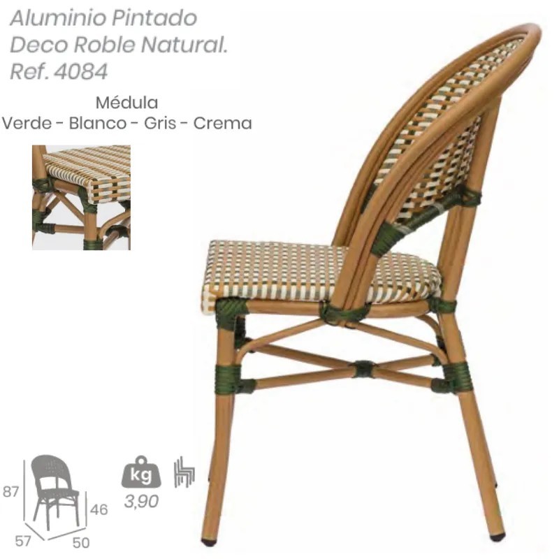 Silla Louvre Exterior Apilable | Silla Bistró de Médula Hostelería