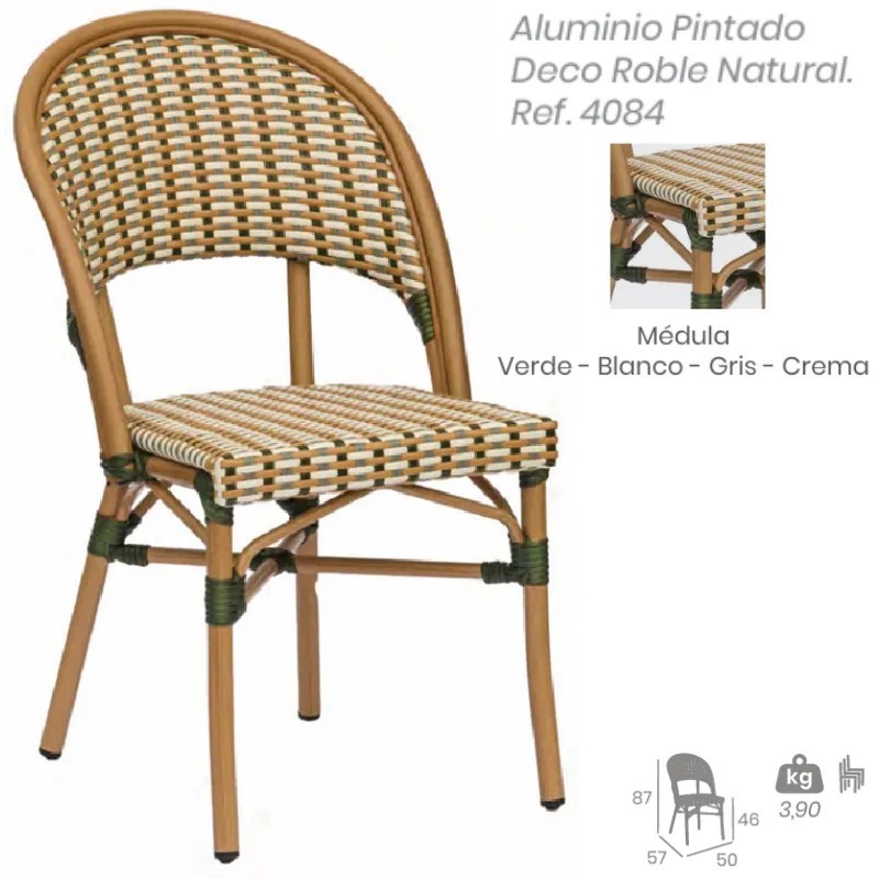 Silla Louvre Exterior Apilable | Silla Bistró de Médula Hostelería