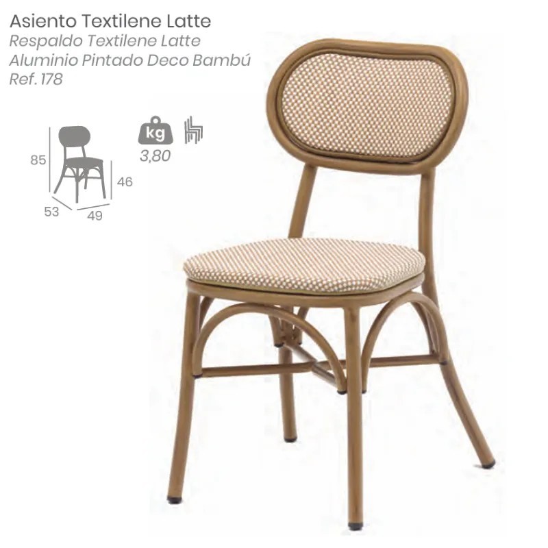 Silla Verdi Out Textilene | Silla Bistro Exterior Hostelería
