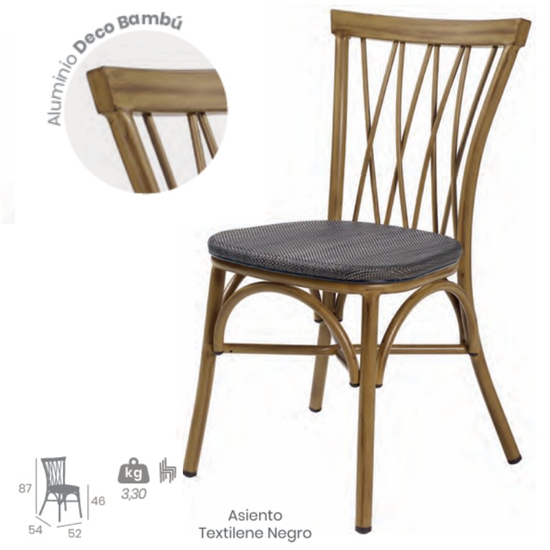 Silla Monet Exterior | Silla Bistro Hostelería