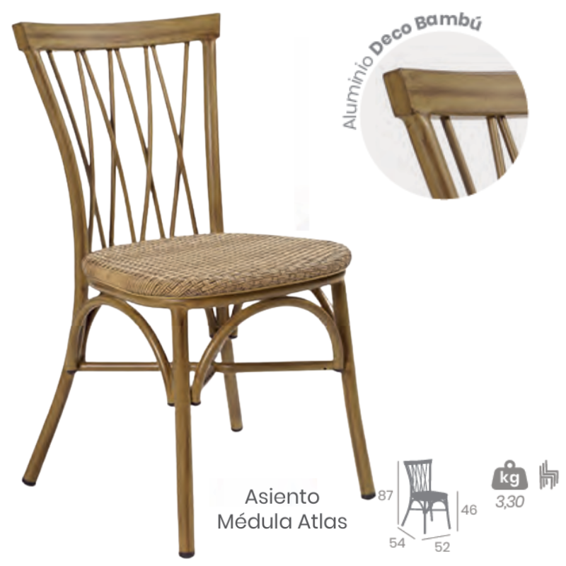 Silla Monet Exterior | Silla Bistro Hostelería
