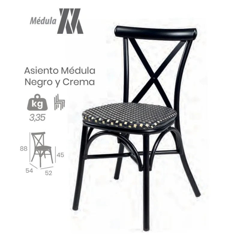 Silla Ático Personalizable | Silla Bistro Exterior Textilene, Médula o