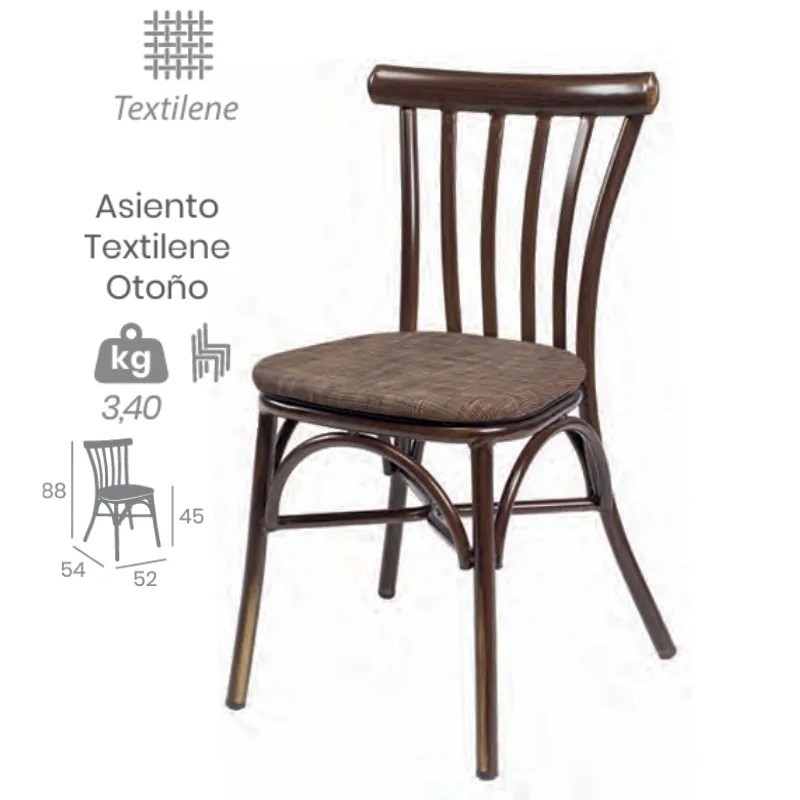 Silla Pórtico Personalizable | Silla Bistro Exterior Textilene, Médula
