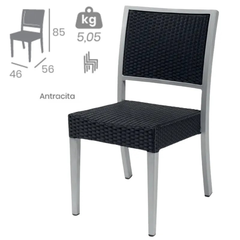Silla Breno Médula | Silla Exterior Moderna de Aluminio